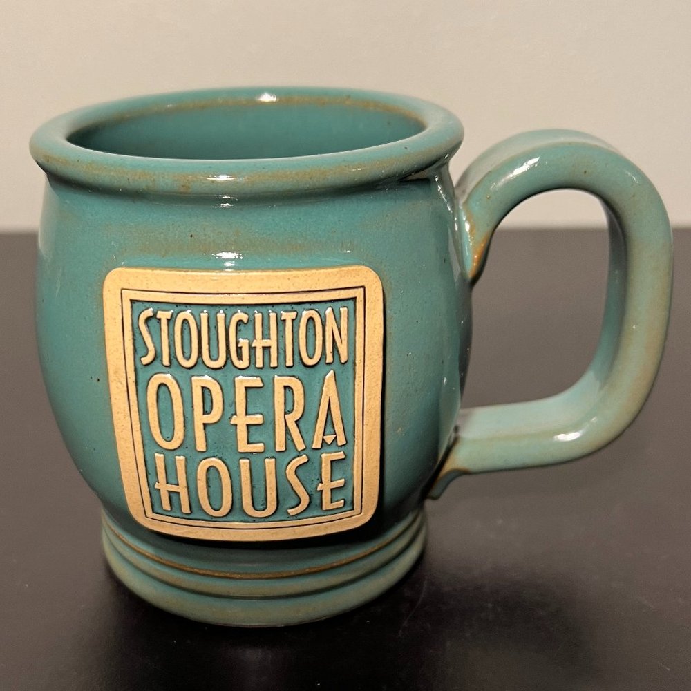 Sunset Hill Stoneware Handcrafted Coffee Mug Stoughton Opera House Wisconsin Cup